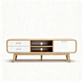 Stolik RTV w stylu skandynawskim z drewna i płyty MDF - 150 x 40 x 50cm